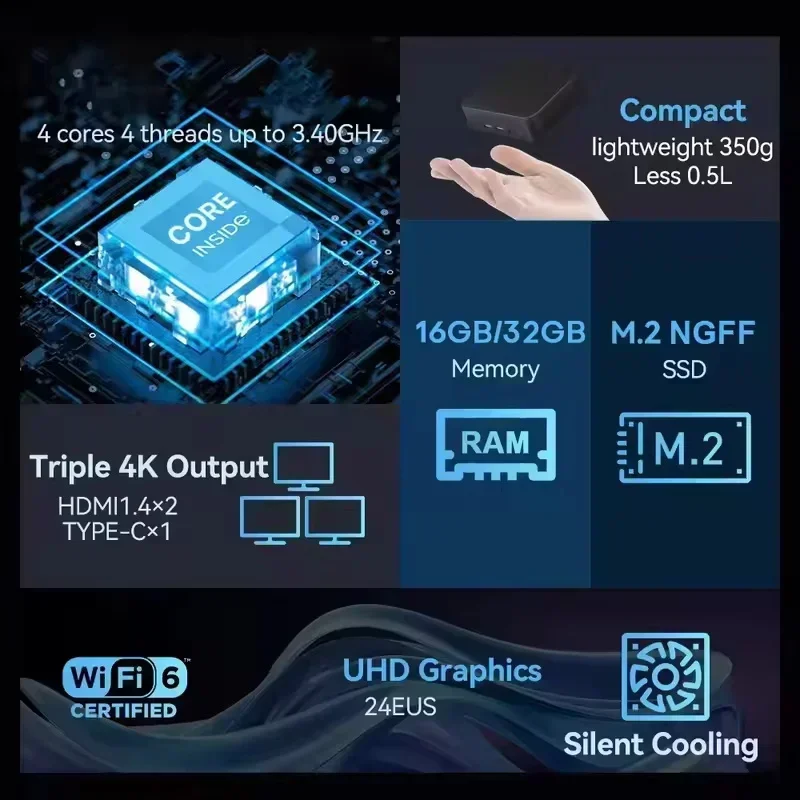 MINI Computer Windows 11 Intel - Pc Gaming Intel 评论和价格