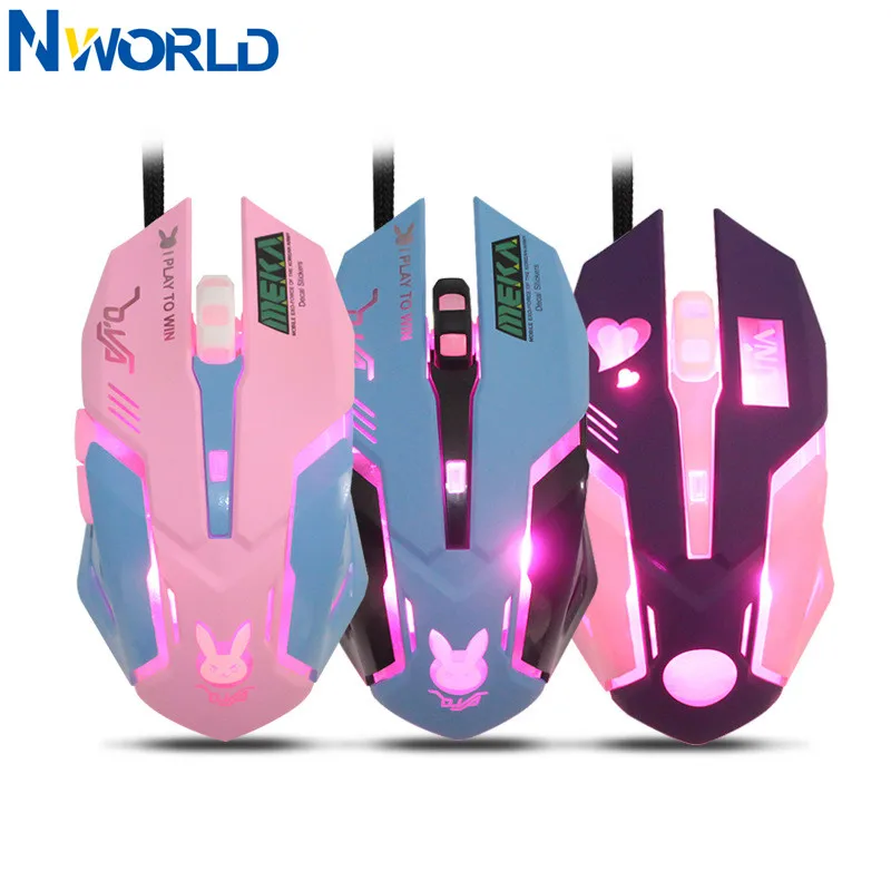 OW 6 Buttons Breathing LED Bac - Pc Gaming Pink 评论和价格