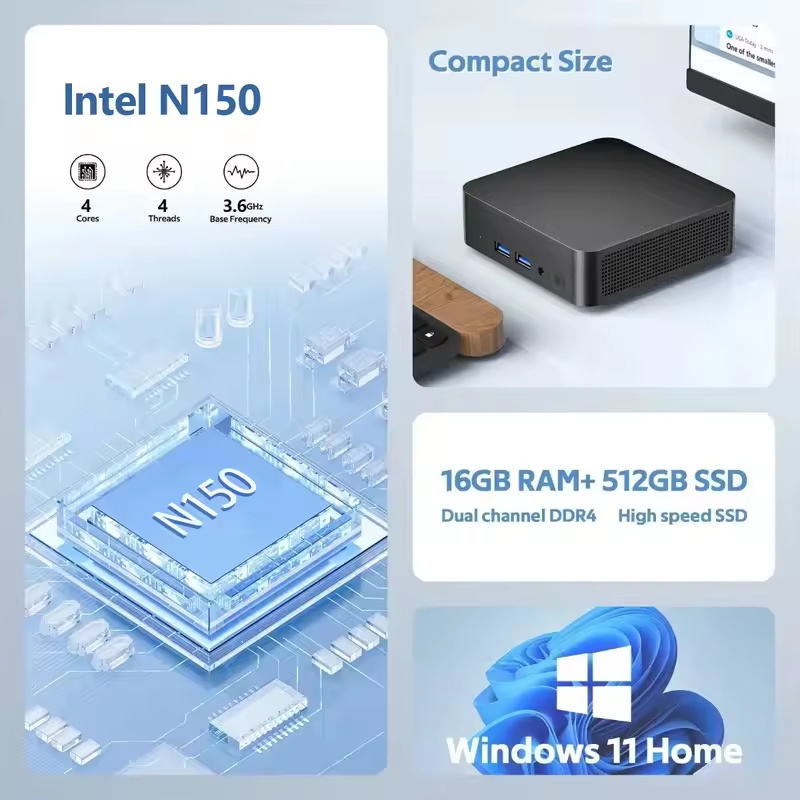 2026 Intel N150 Mini PC Portab - Pc Gaming Intel 评论和价格